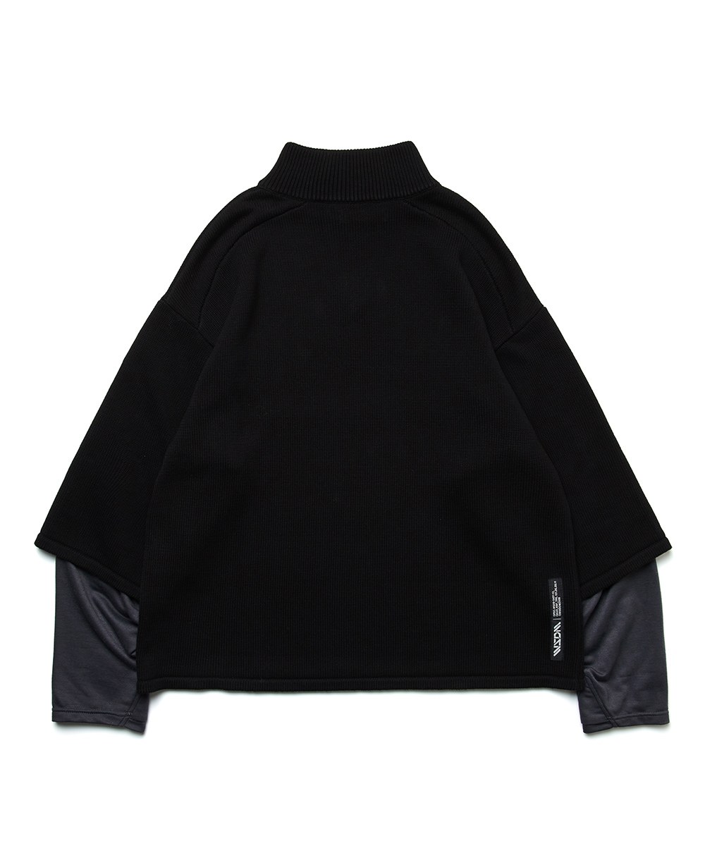 針織高領上衣 Knitting Splice Top