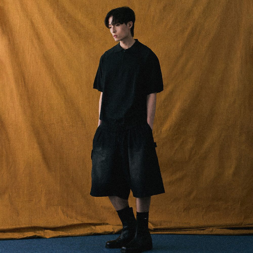 針織半開襟上衣 WISDOM HALF ZIP KNIT POLO SHIRT