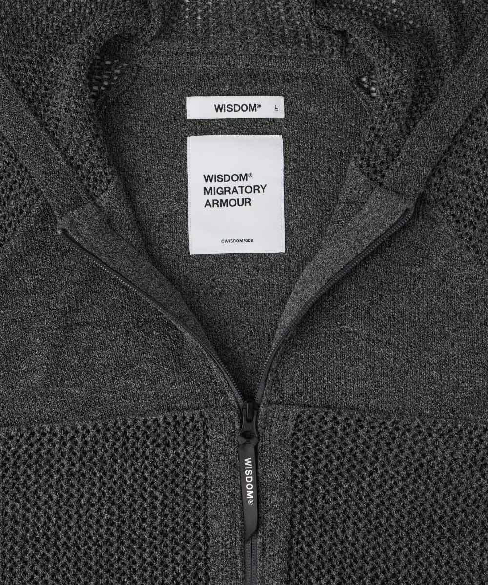 WISDOM 連帽針織外套 ZIP UP SWEATER HOODIE