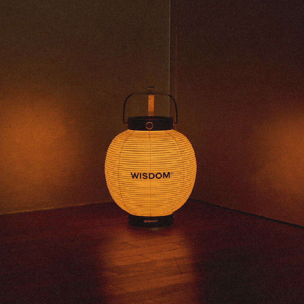 WISDOM x goyemon ANCOH 充電式和紙燈籠 (含支架)