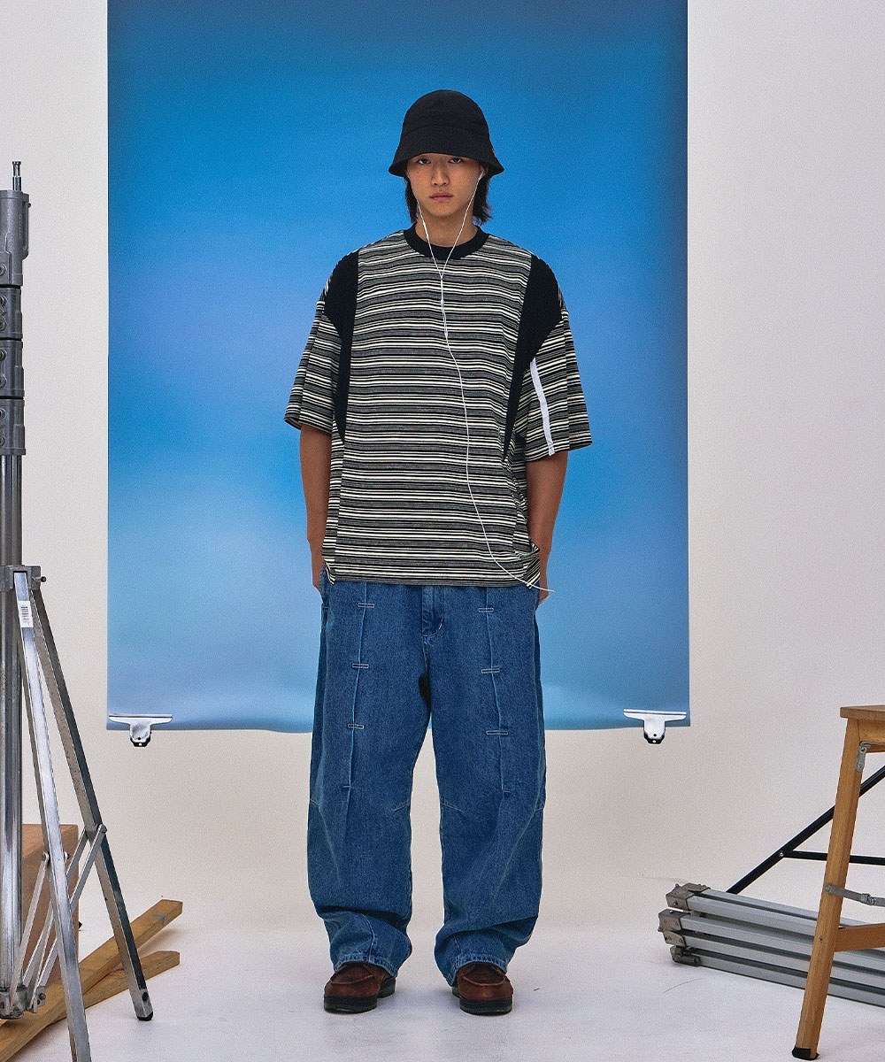 條紋上衣 6:33 MALACHITE SPLIT STRIPE TEE