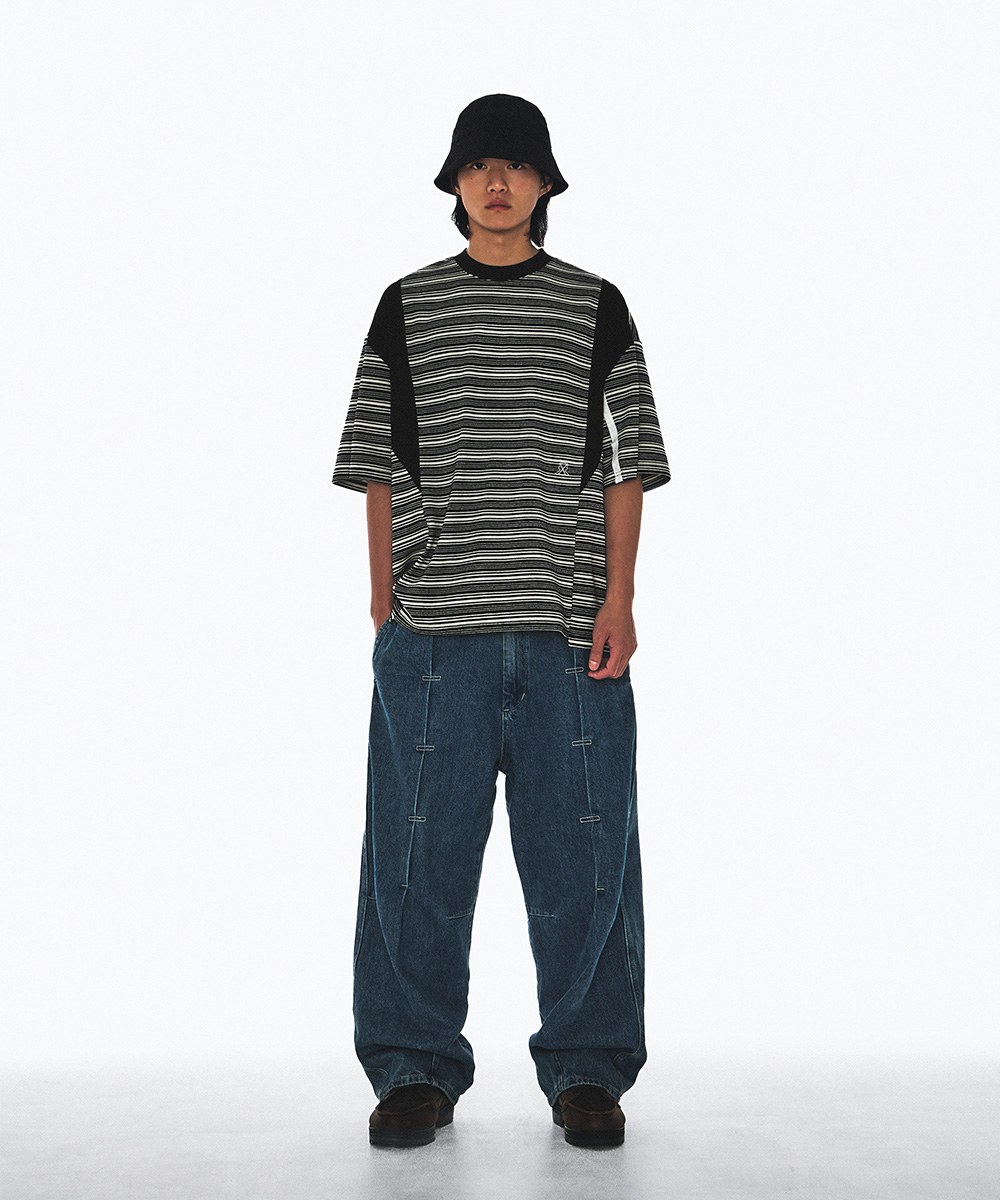 條紋上衣 6:33 MALACHITE SPLIT STRIPE TEE