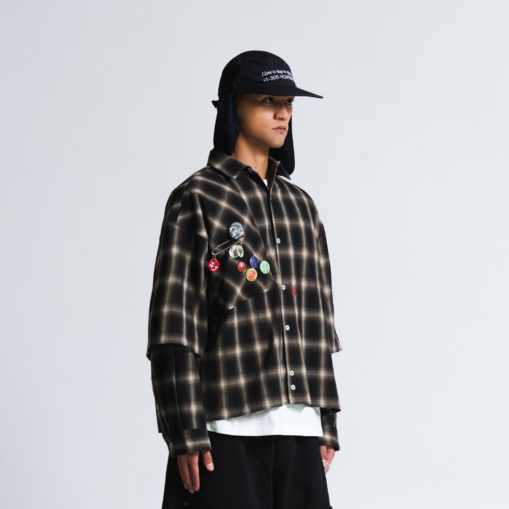 雙層袖格紋襯衫 2 10 LINOLEUM CHECK SHELTER SHIRT