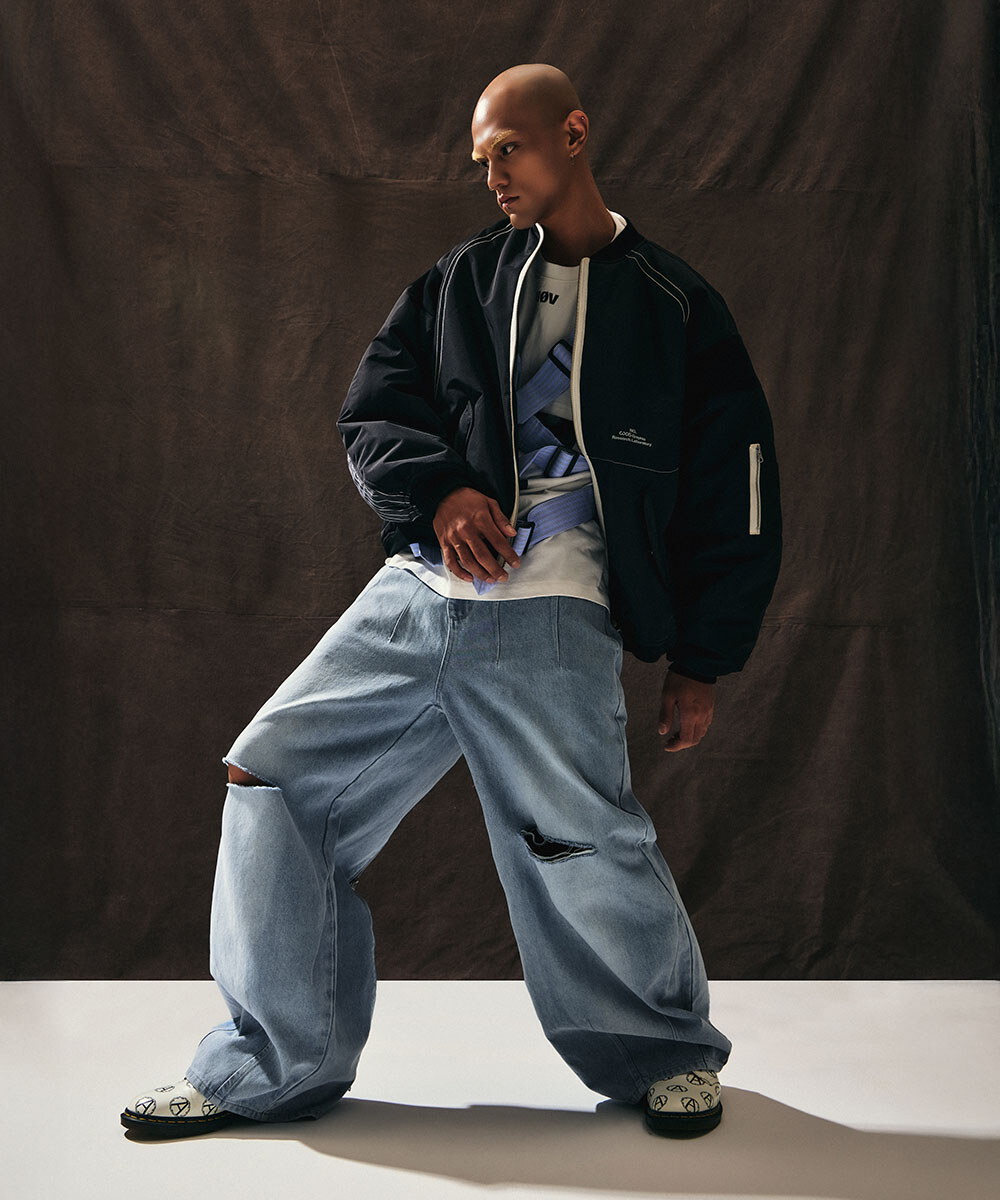 牛仔寬褲 Vampyr  Bondage Wide Denim