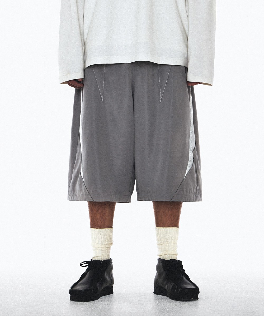 拼接七分短褲 3:20 TEENAGER TOOTH-SPLICING BAGGY SHORTS