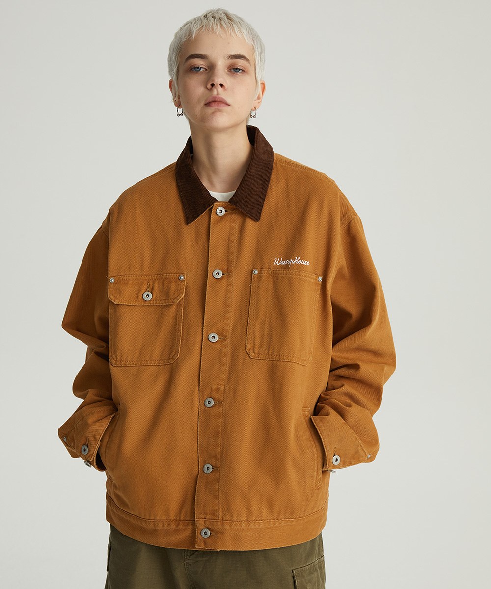 水洗做舊工裝夾克 Basic Detroit Jacket
