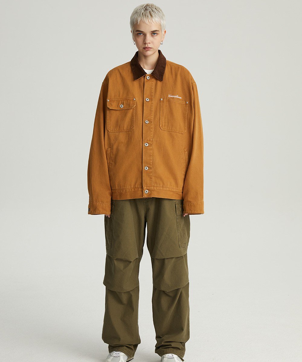 水洗做舊工裝夾克 Basic Detroit Jacket