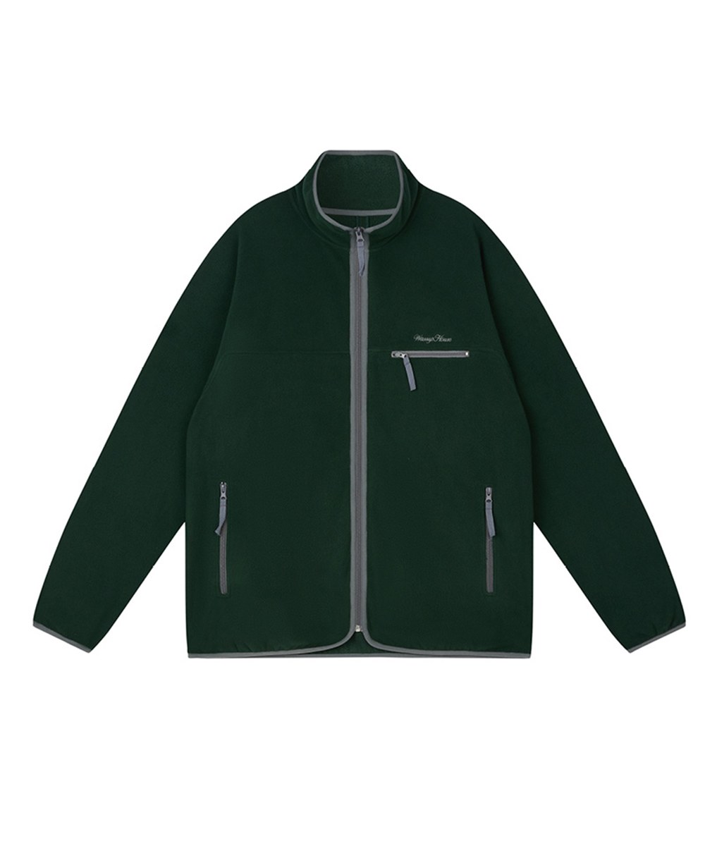 撞色邊搖粒拉鍊外套 Full-zip Fleece Jacket