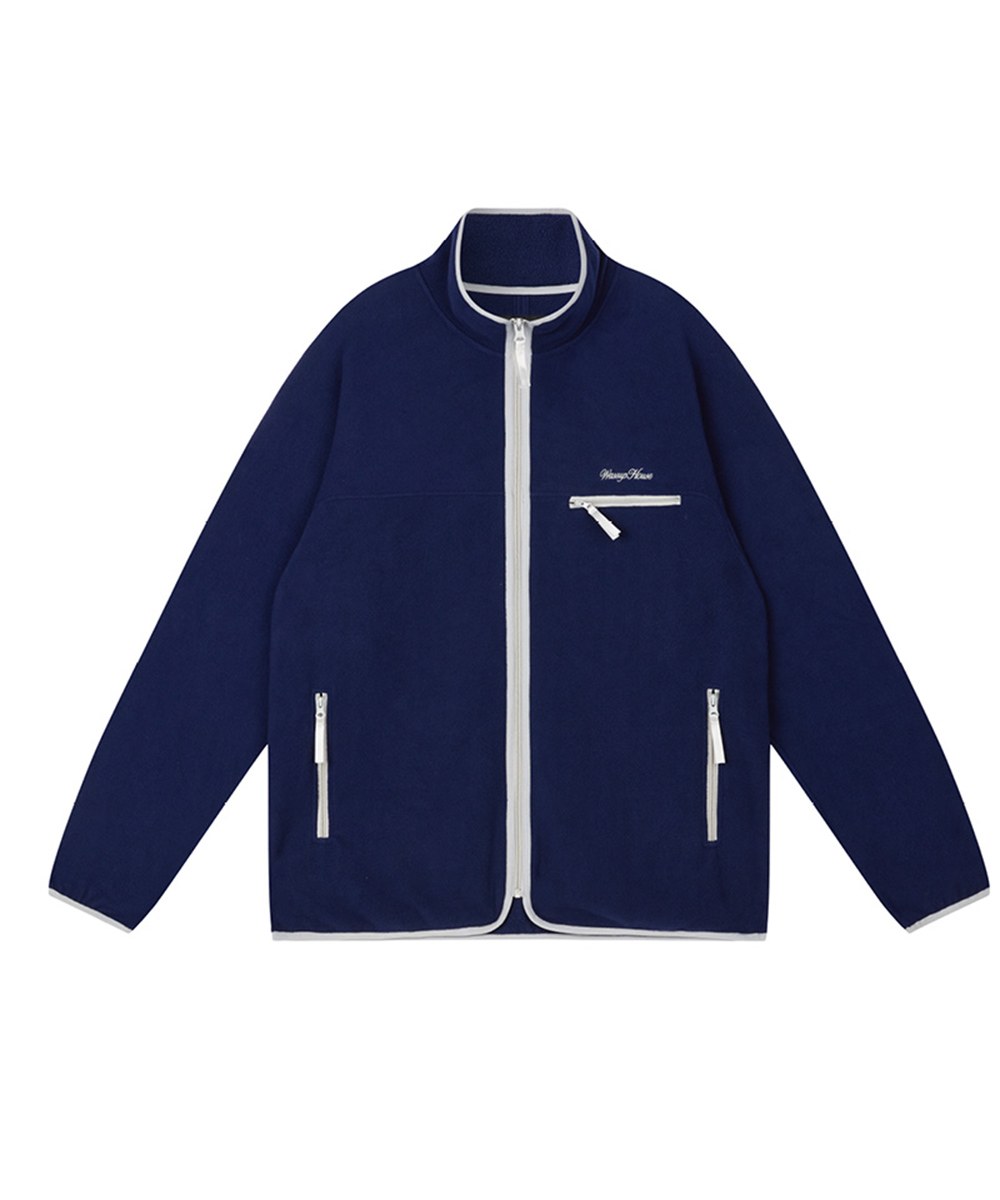 撞色邊搖粒拉鍊外套 Full-zip Fleece Jacket