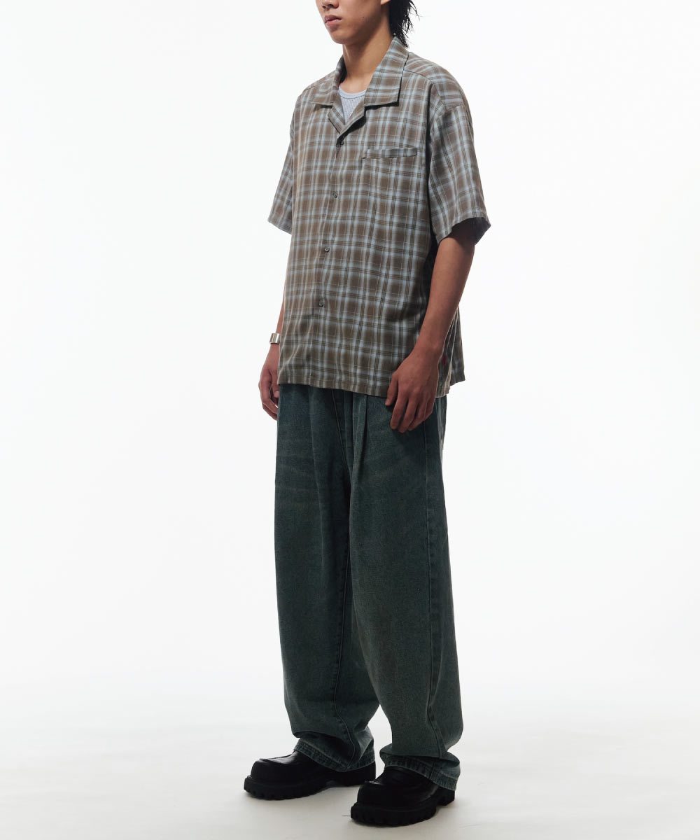 格紋短袖襯衫 Cuban Collar Shirt