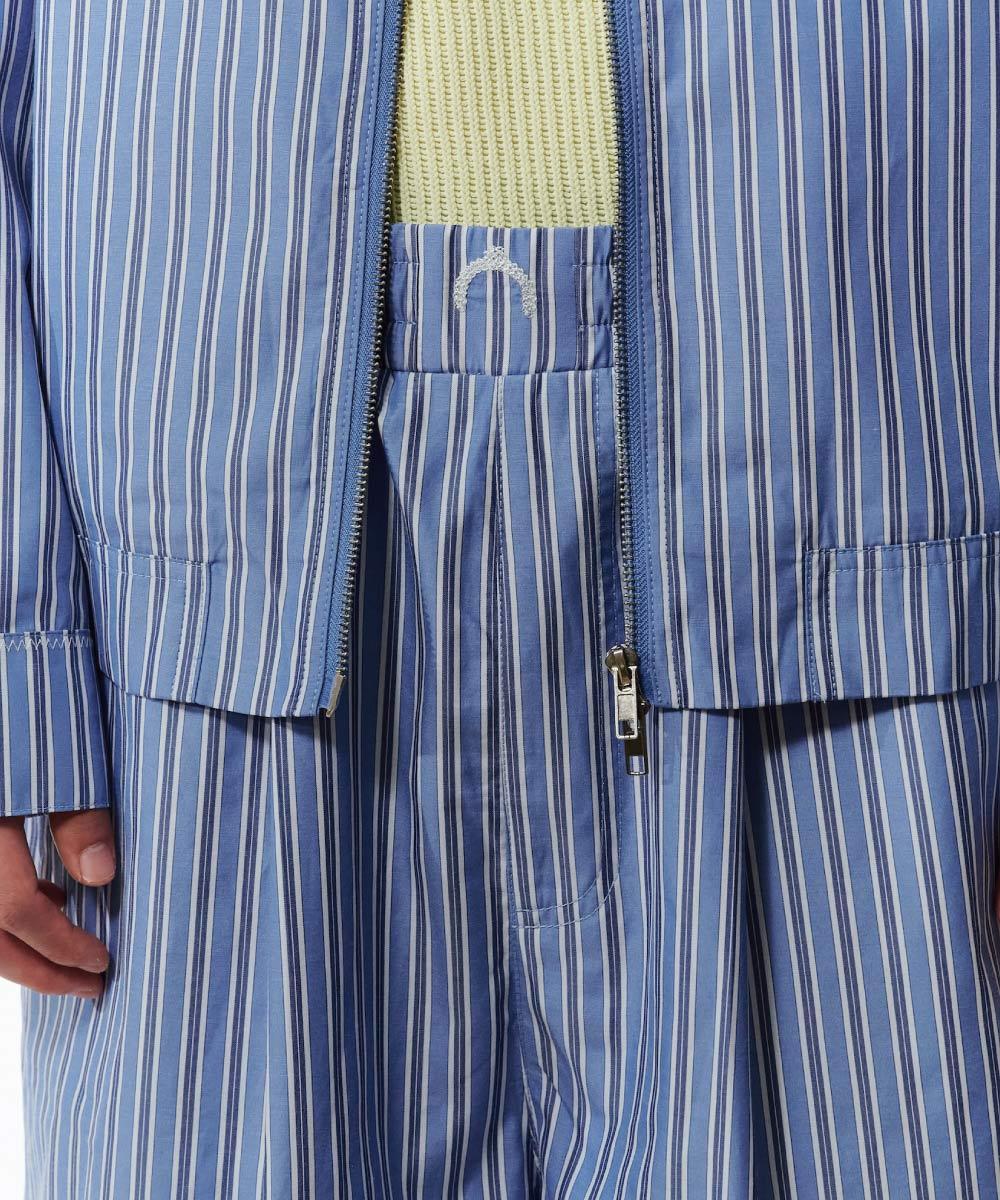 條紋七分褲 Jorts