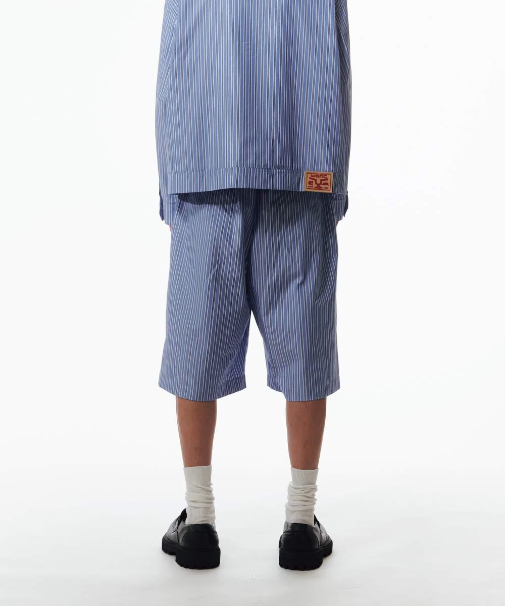 條紋七分褲 Jorts