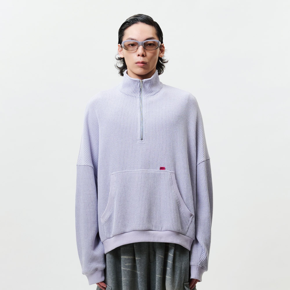 半開襟拉鍊上衣