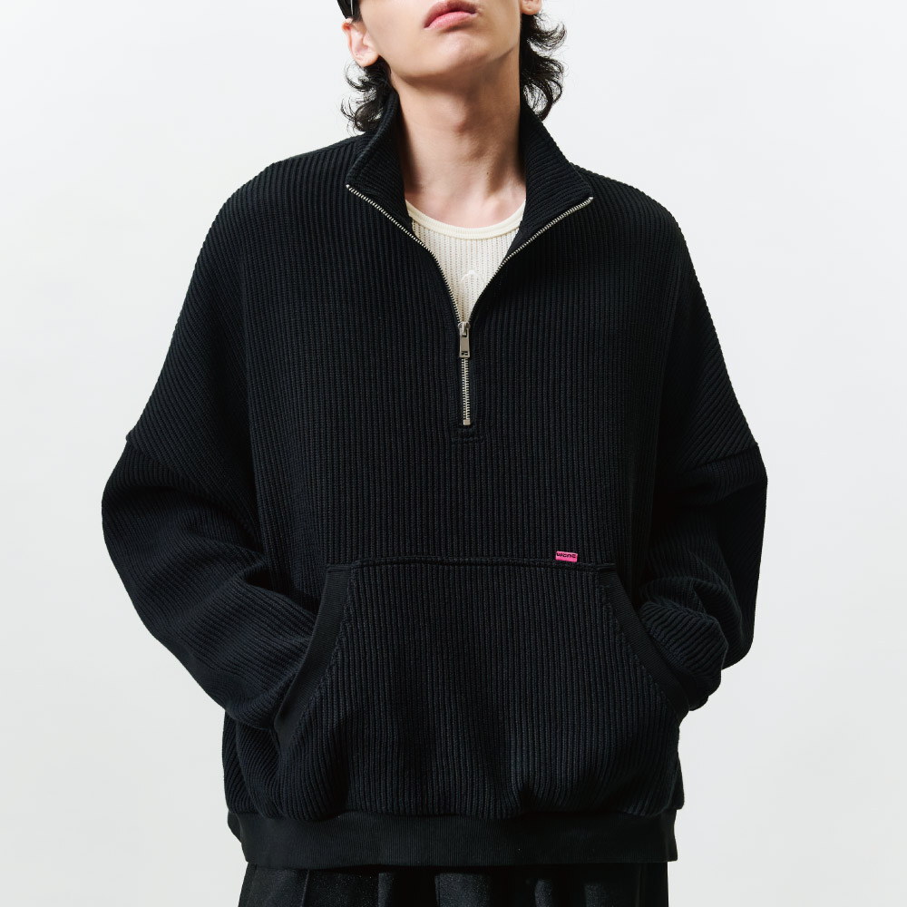 半開襟拉鍊上衣