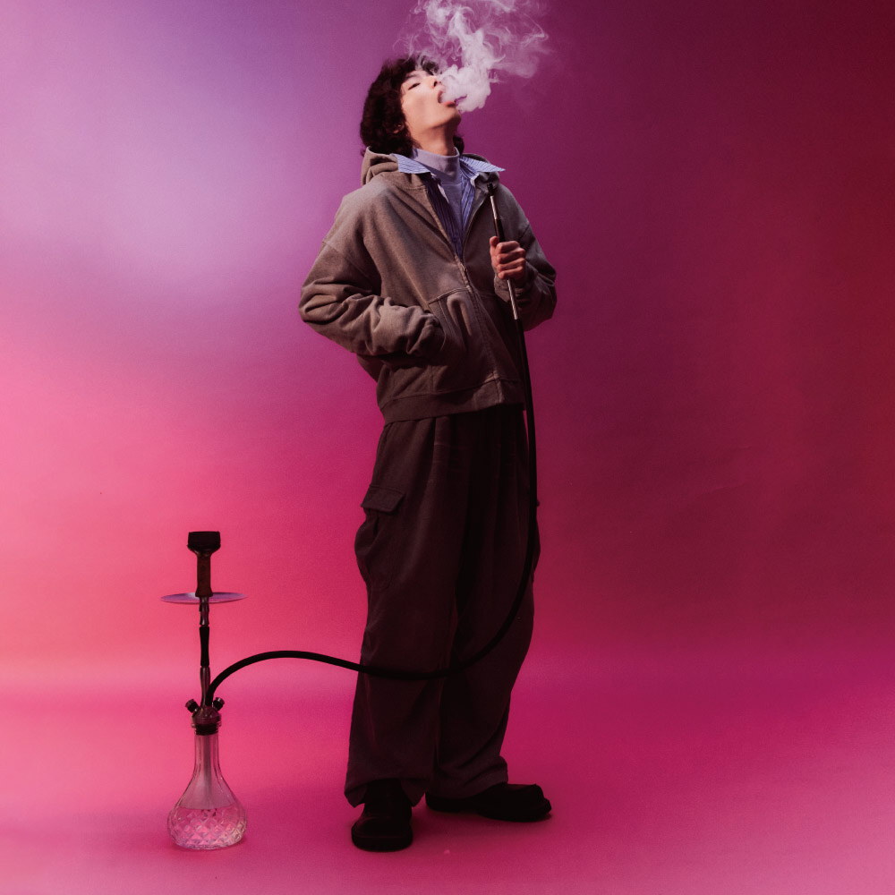 千鳥格拉鍊衛衣外套