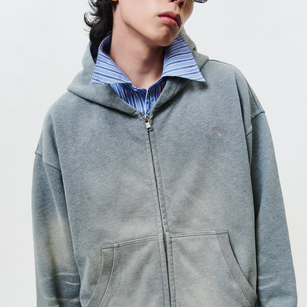 水洗拉鍊衛衣外套