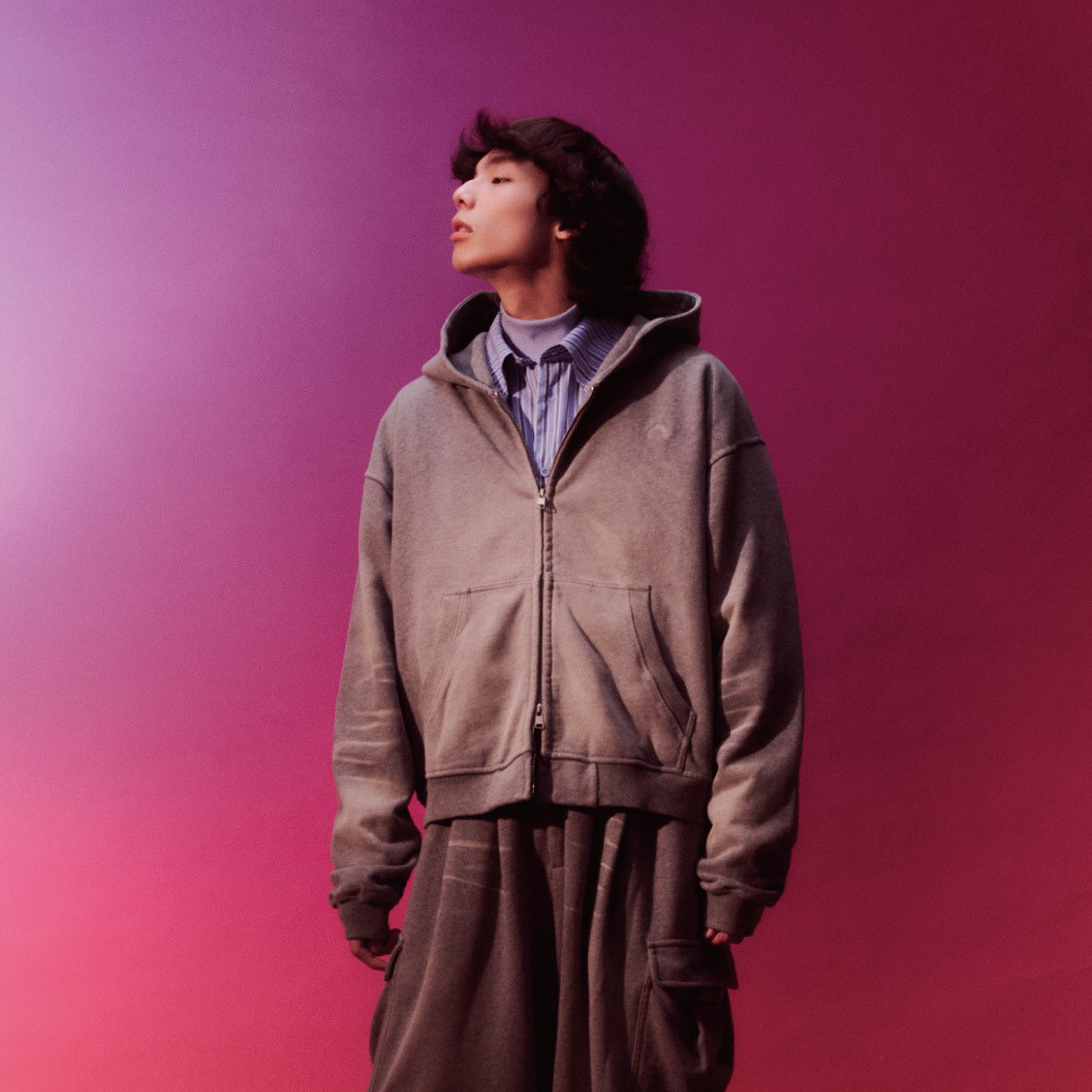 水洗拉鍊衛衣外套