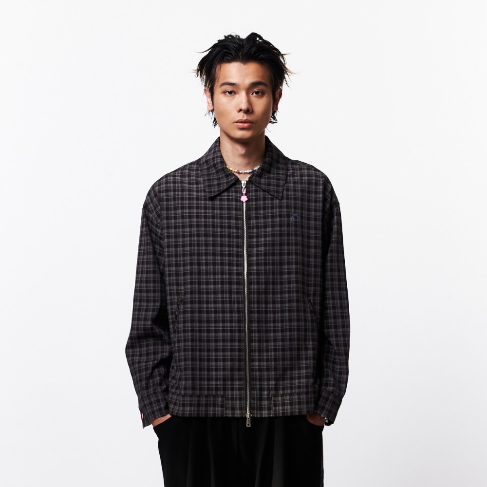 格紋拉鍊外套 PLAID ZIP JACKET