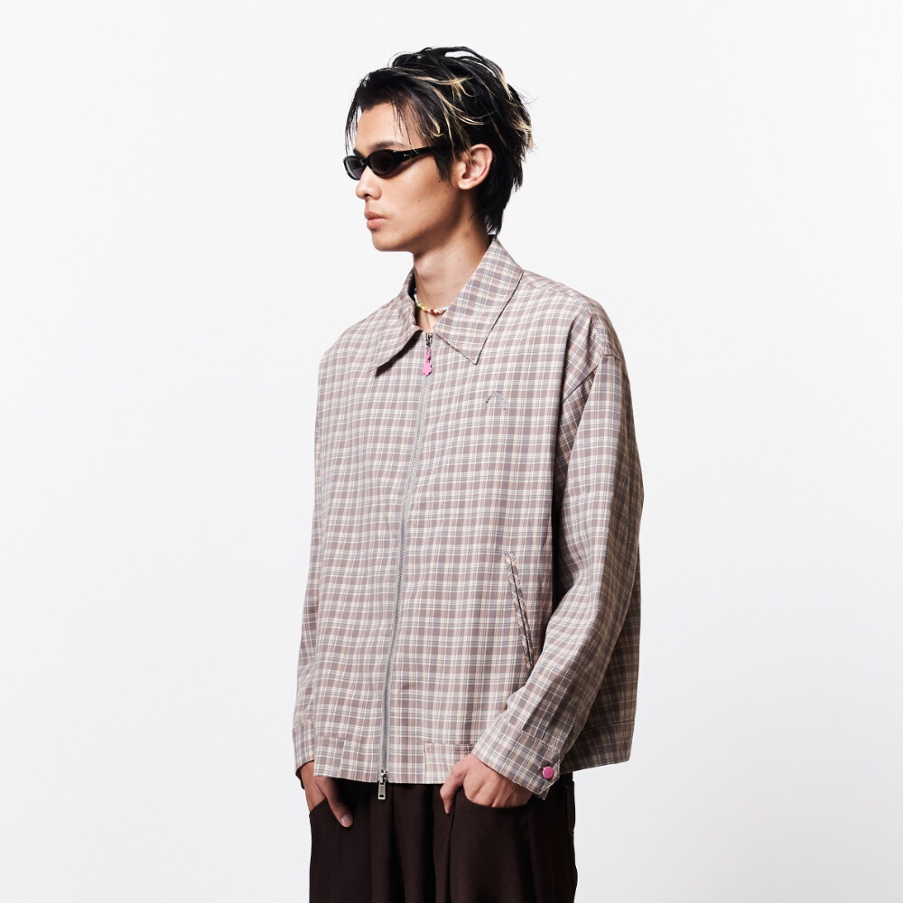格紋拉鍊外套 PLAID ZIP JACKET