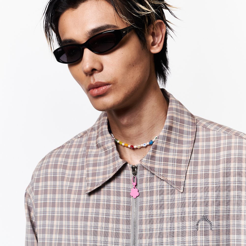 格紋拉鍊外套 PLAID ZIP JACKET
