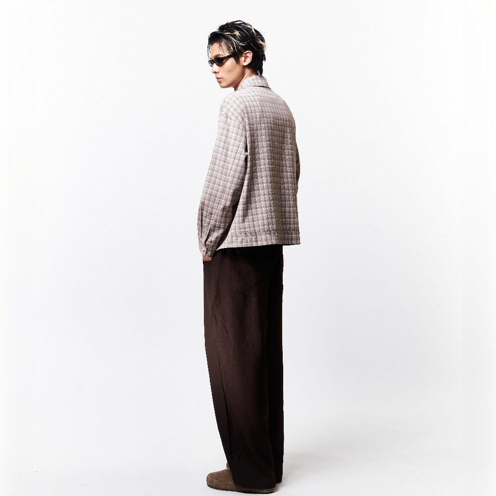格紋拉鍊外套 PLAID ZIP JACKET