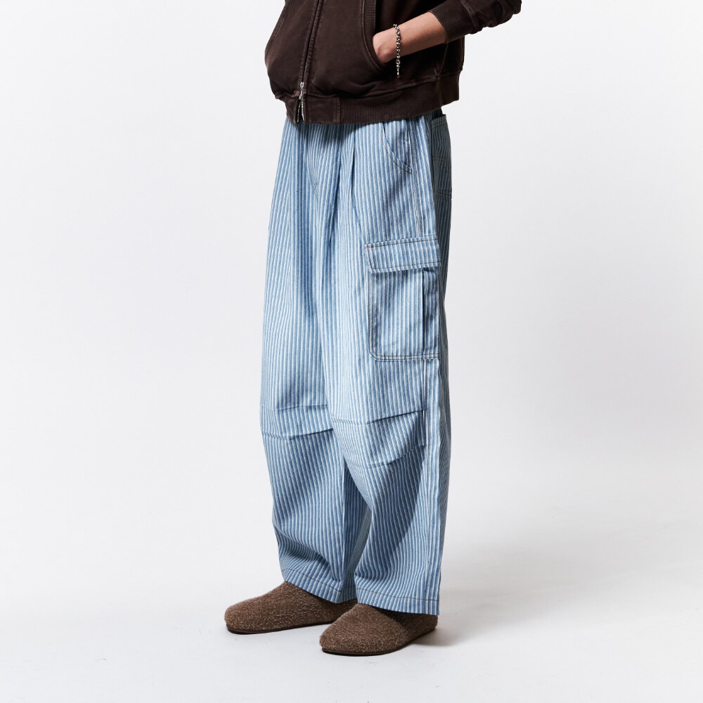 條紋工裝褲 STRIPED CARGO PANTS