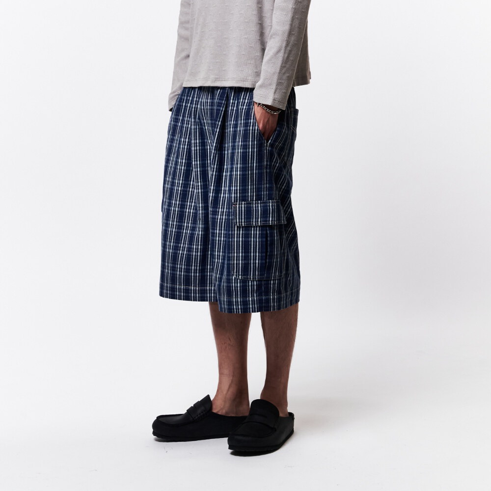 格紋牛仔短褲 PLAID JORTS