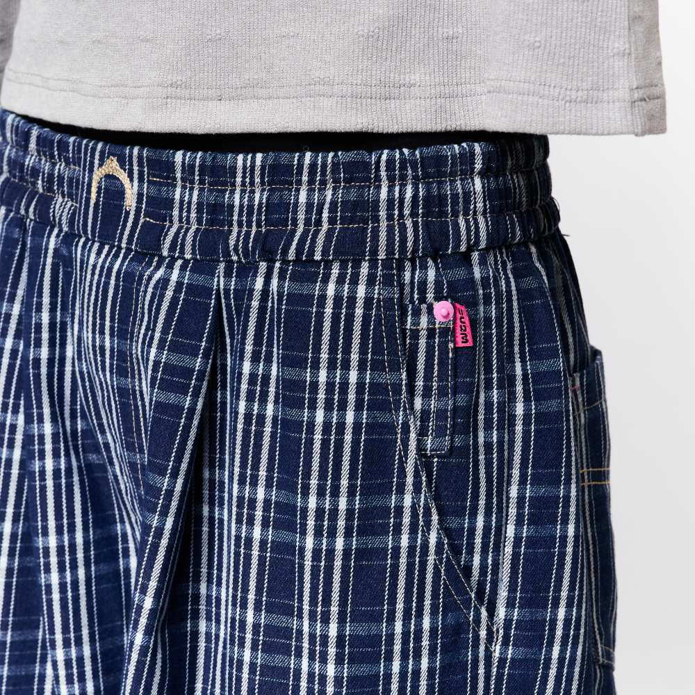 格紋牛仔短褲 PLAID JORTS