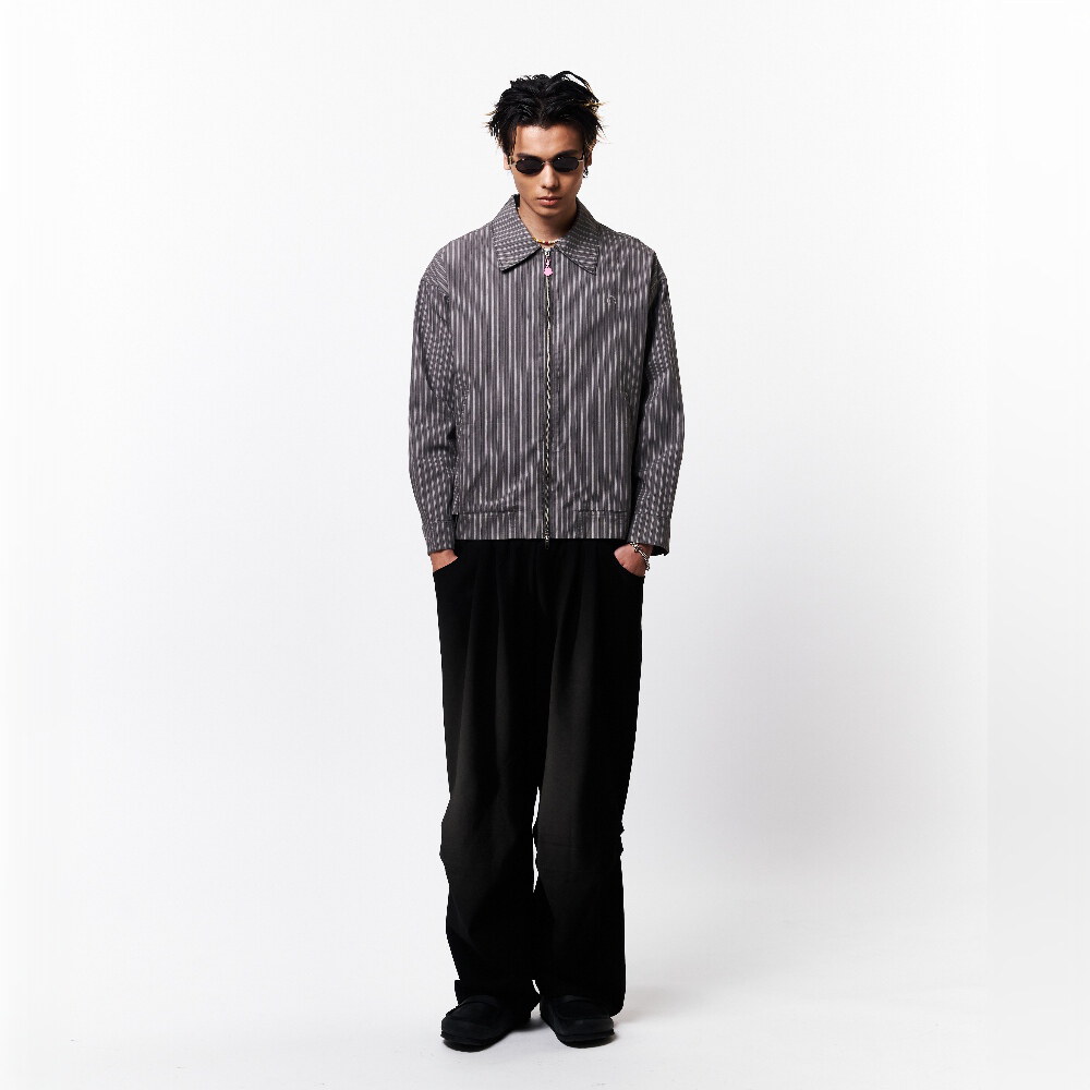 條紋拉鍊外套 STRIPED ZIP JACKET