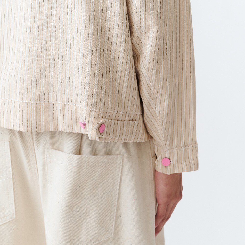 條紋拉鍊外套 ZIP SHIRT JACKET