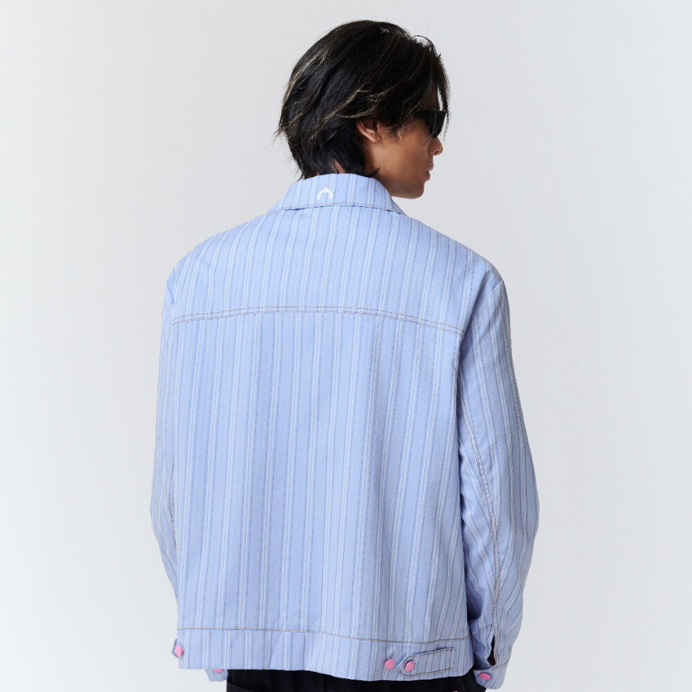 條紋拉鍊外套 ZIP SHIRT JACKET