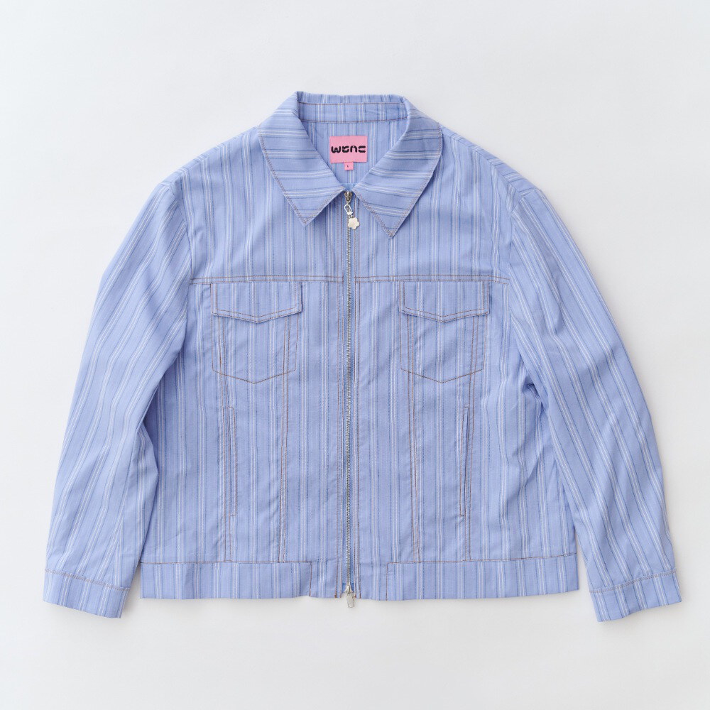 條紋拉鍊外套 ZIP SHIRT JACKET