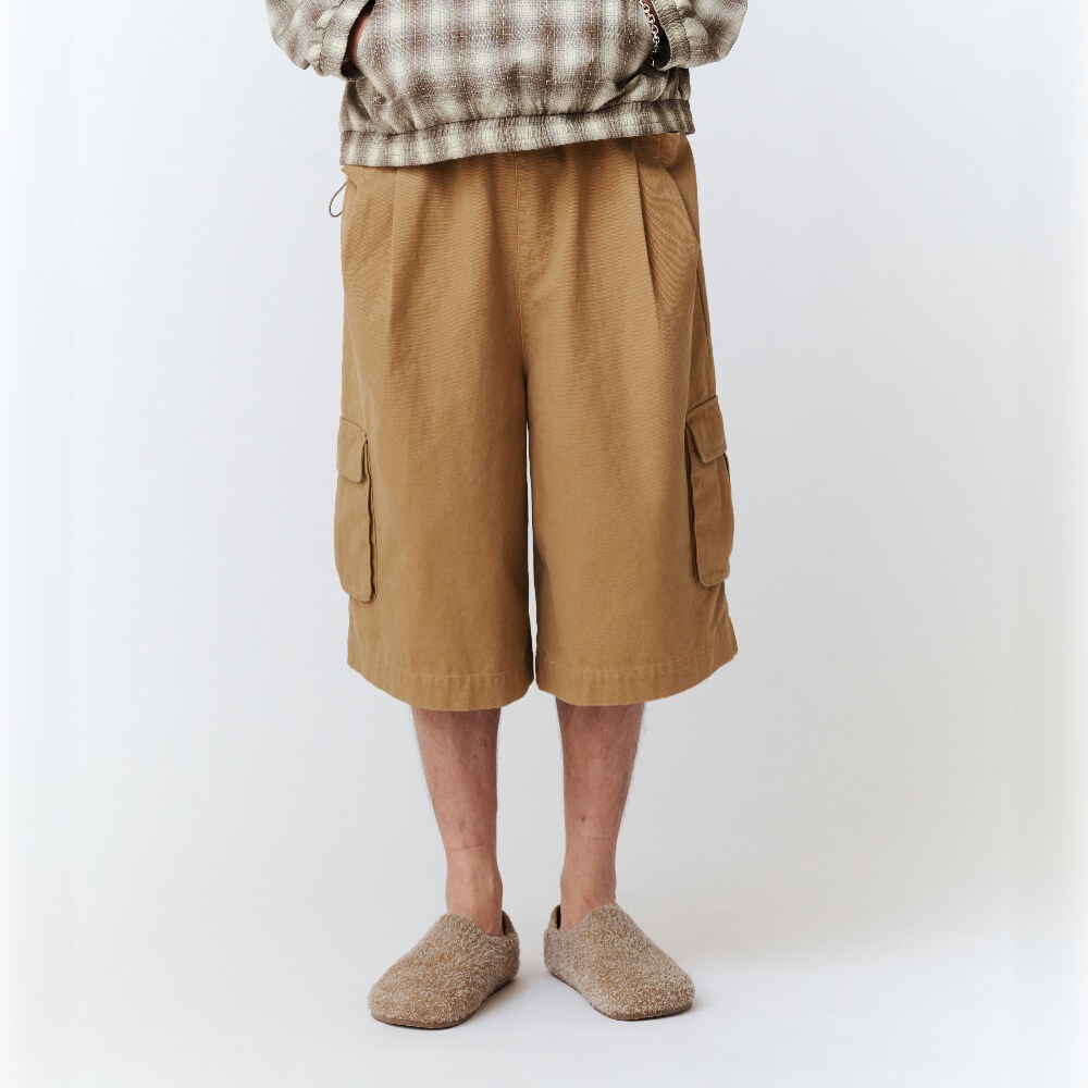 打褶七分褲 WORK JORTS