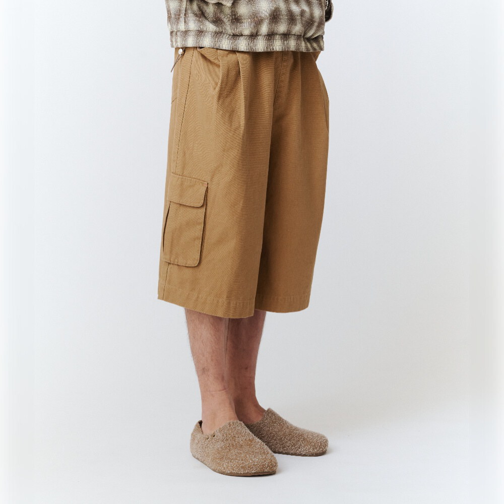 打褶七分褲 WORK JORTS