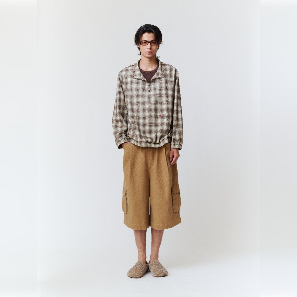打褶七分褲 WORK JORTS