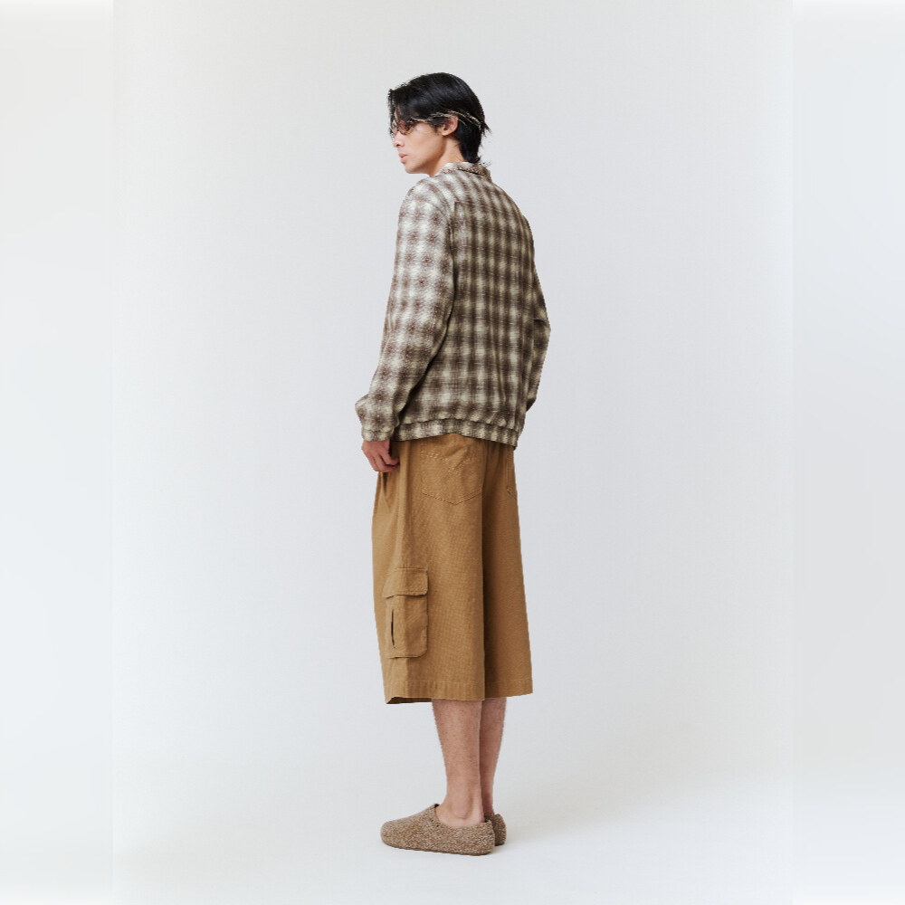 打褶七分褲 WORK JORTS