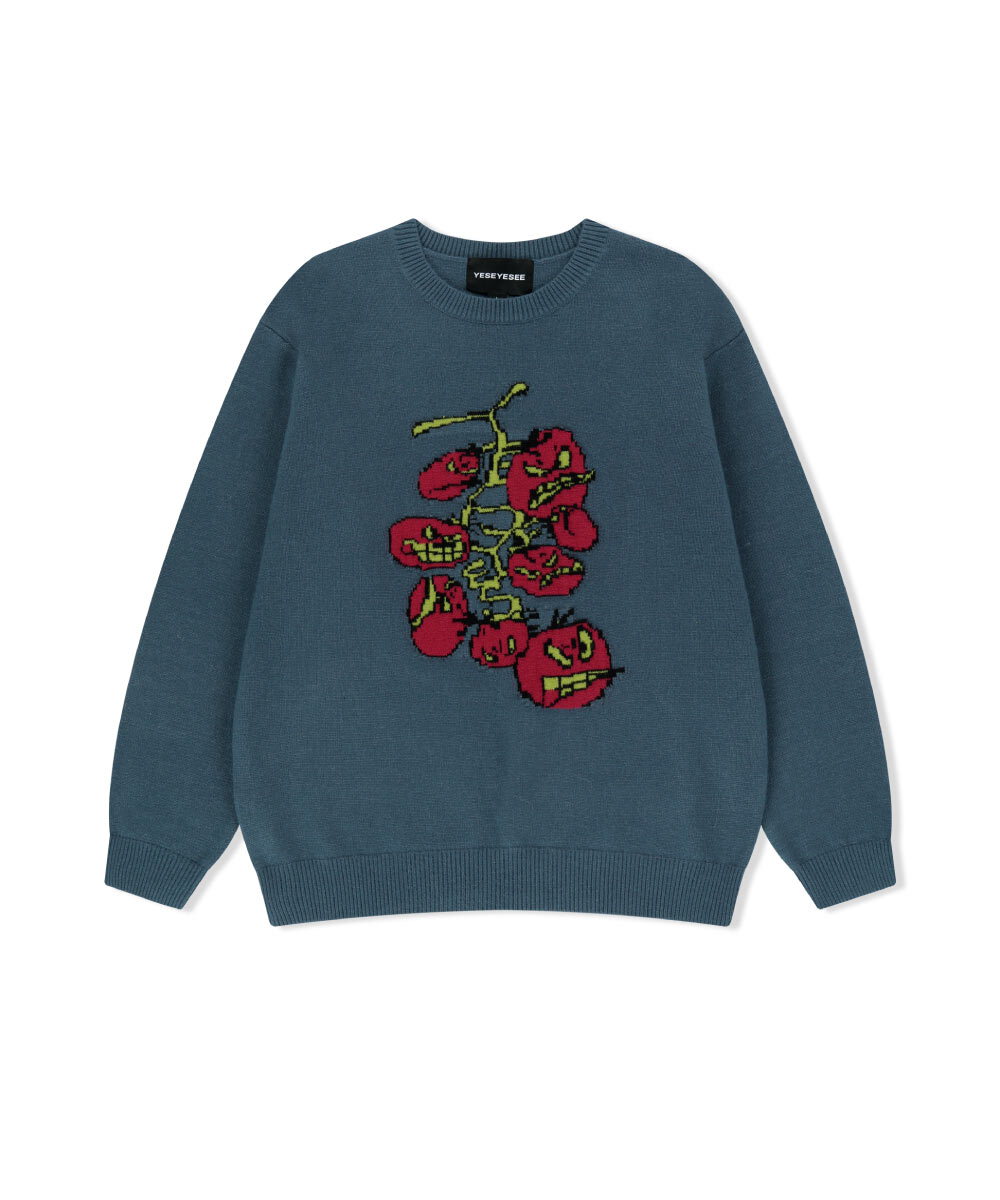圖像上衣 Cherry Tomatoes Graphic Knit Pullover