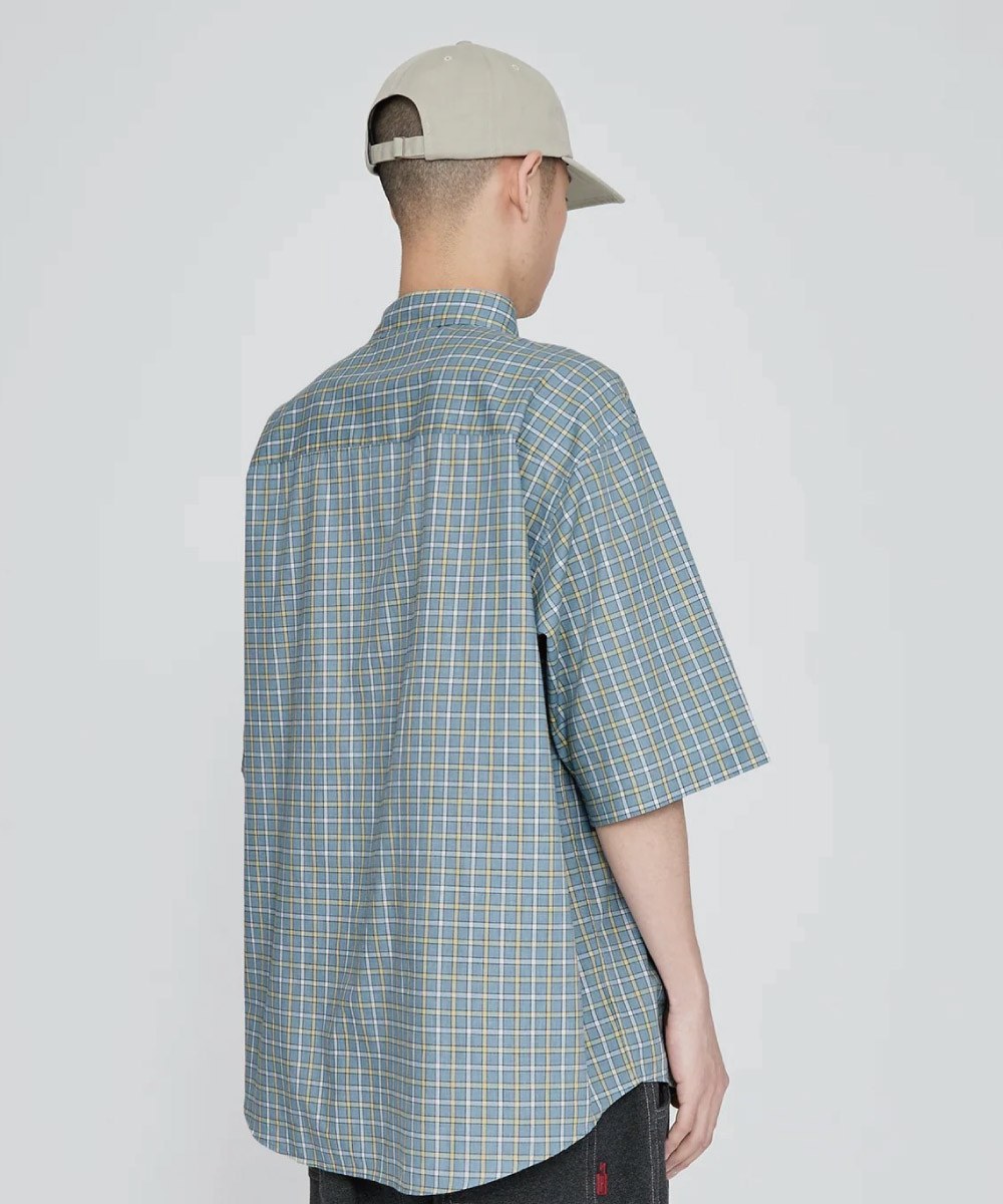 Logo格紋短袖襯衫 SN-Logo Short Sleeve Check Shirt