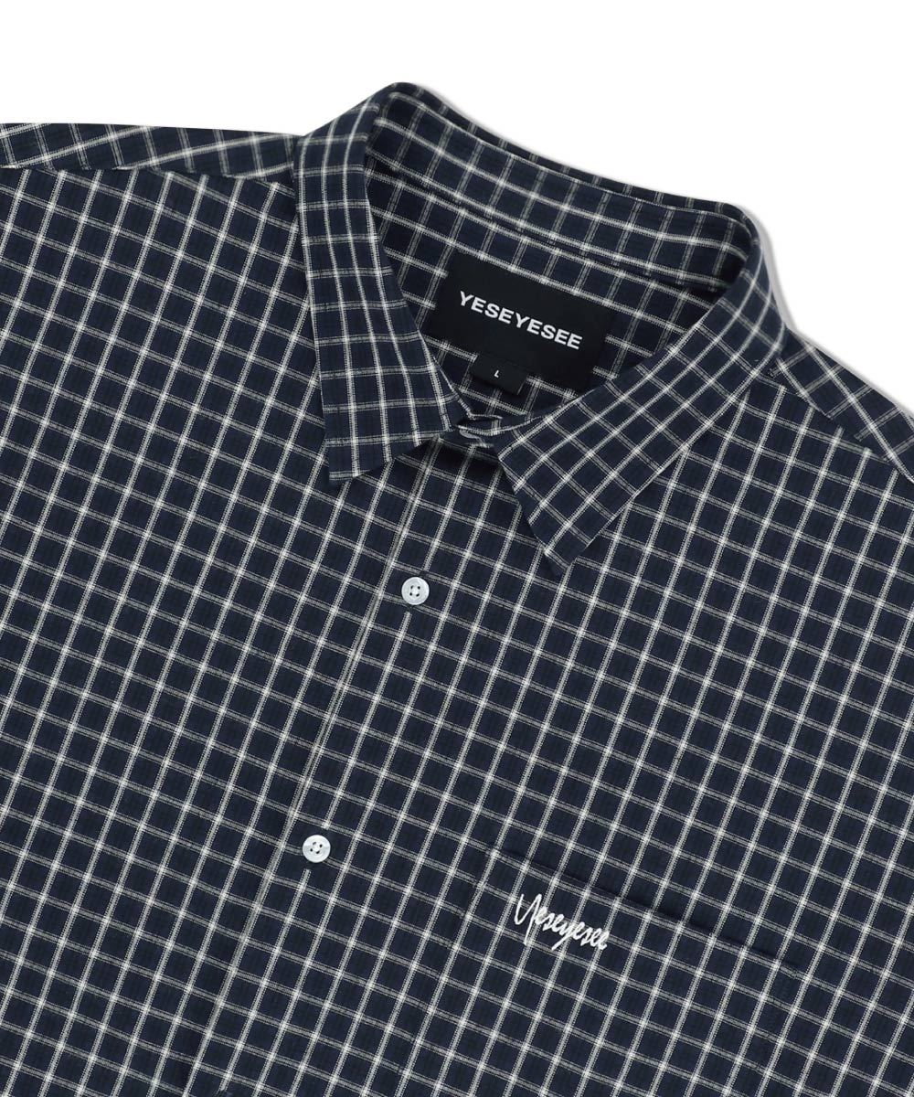 Logo格紋短袖襯衫 SN-Logo Short Sleeve Check Shirt