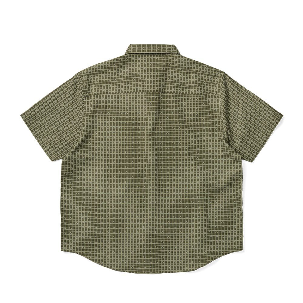格紋襯衫 Y E S Font Plaid Half Shirt