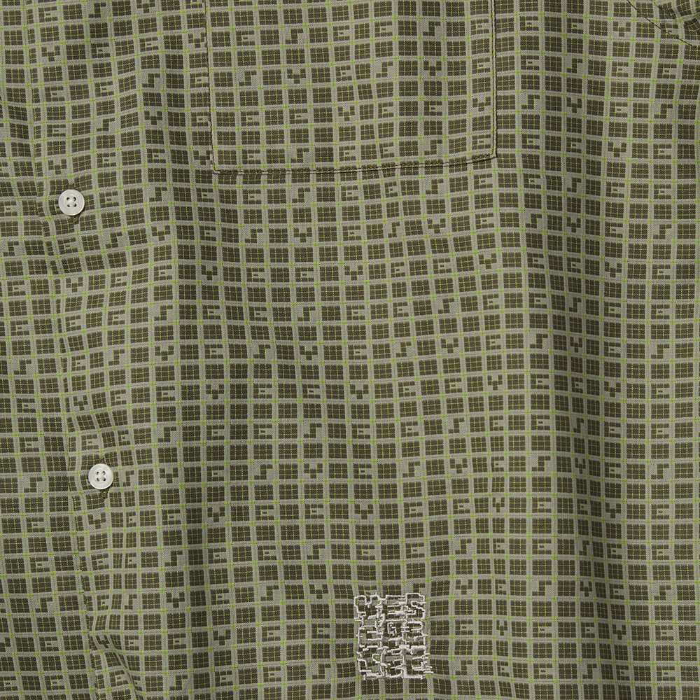 格紋襯衫 Y E S Font Plaid Half Shirt