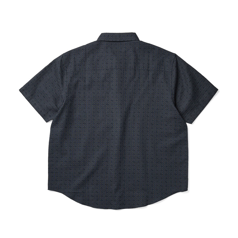 格紋襯衫 Y E S Font Plaid Half Shirt