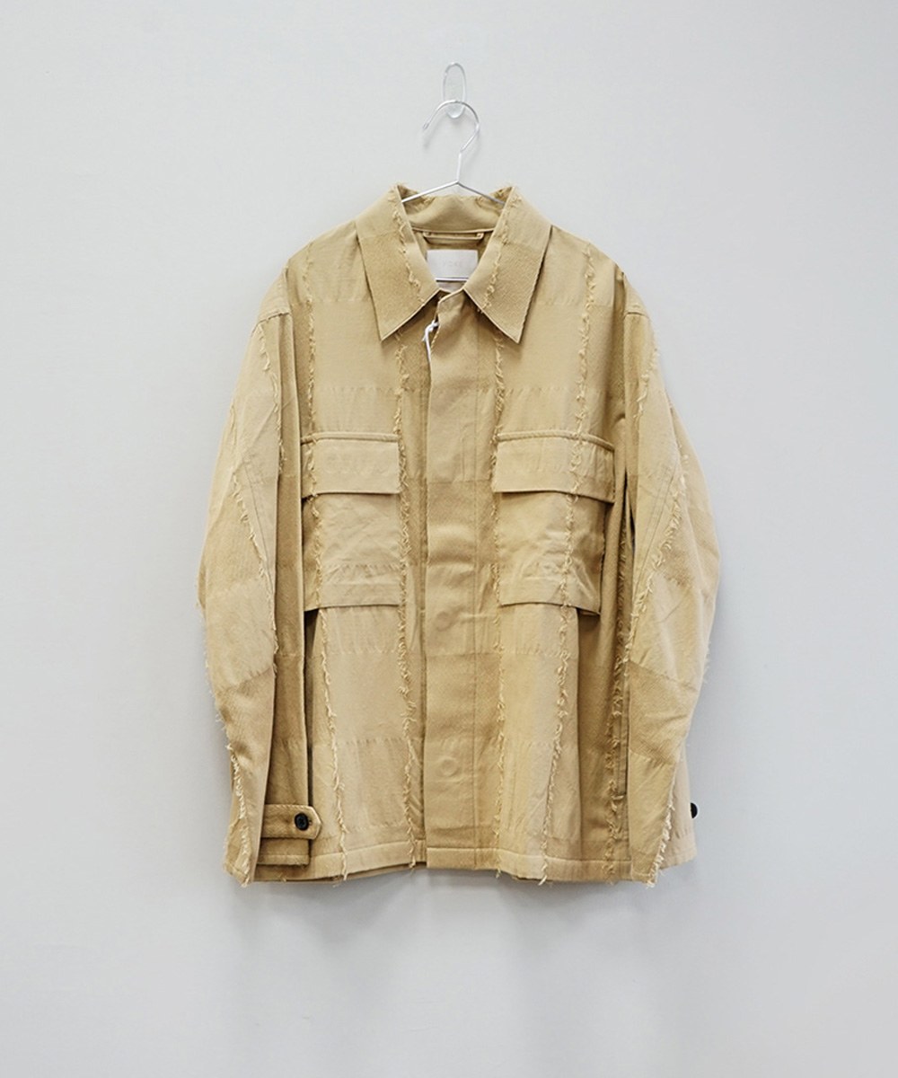 BLOCK-JACQUARD UTILITY JACKET