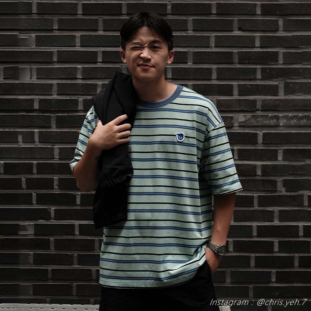 小P社長條紋短袖TEE