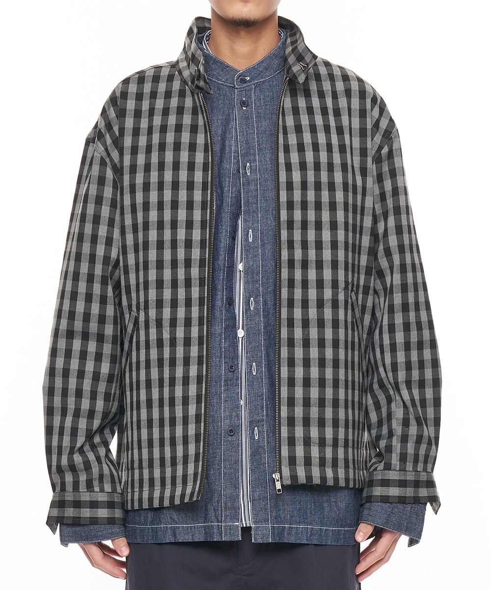 格紋哈靈頓外套