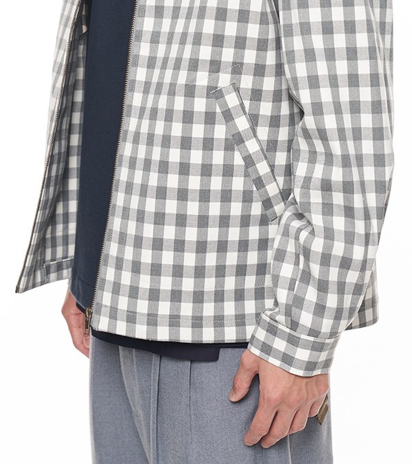 格紋哈靈頓外套