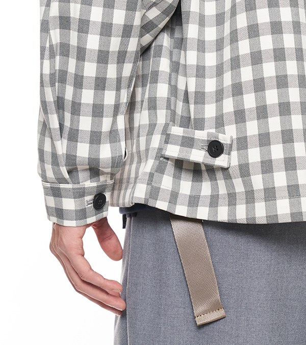 格紋哈靈頓外套