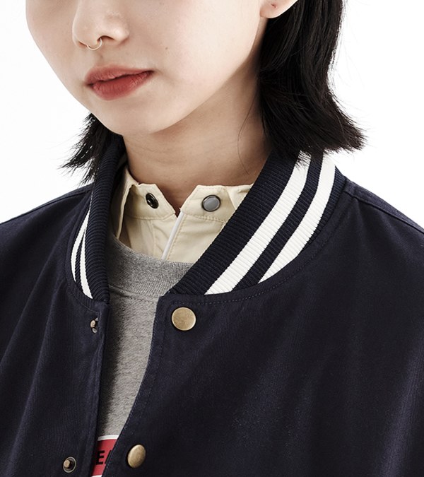 Mickey 拼接校隊外套