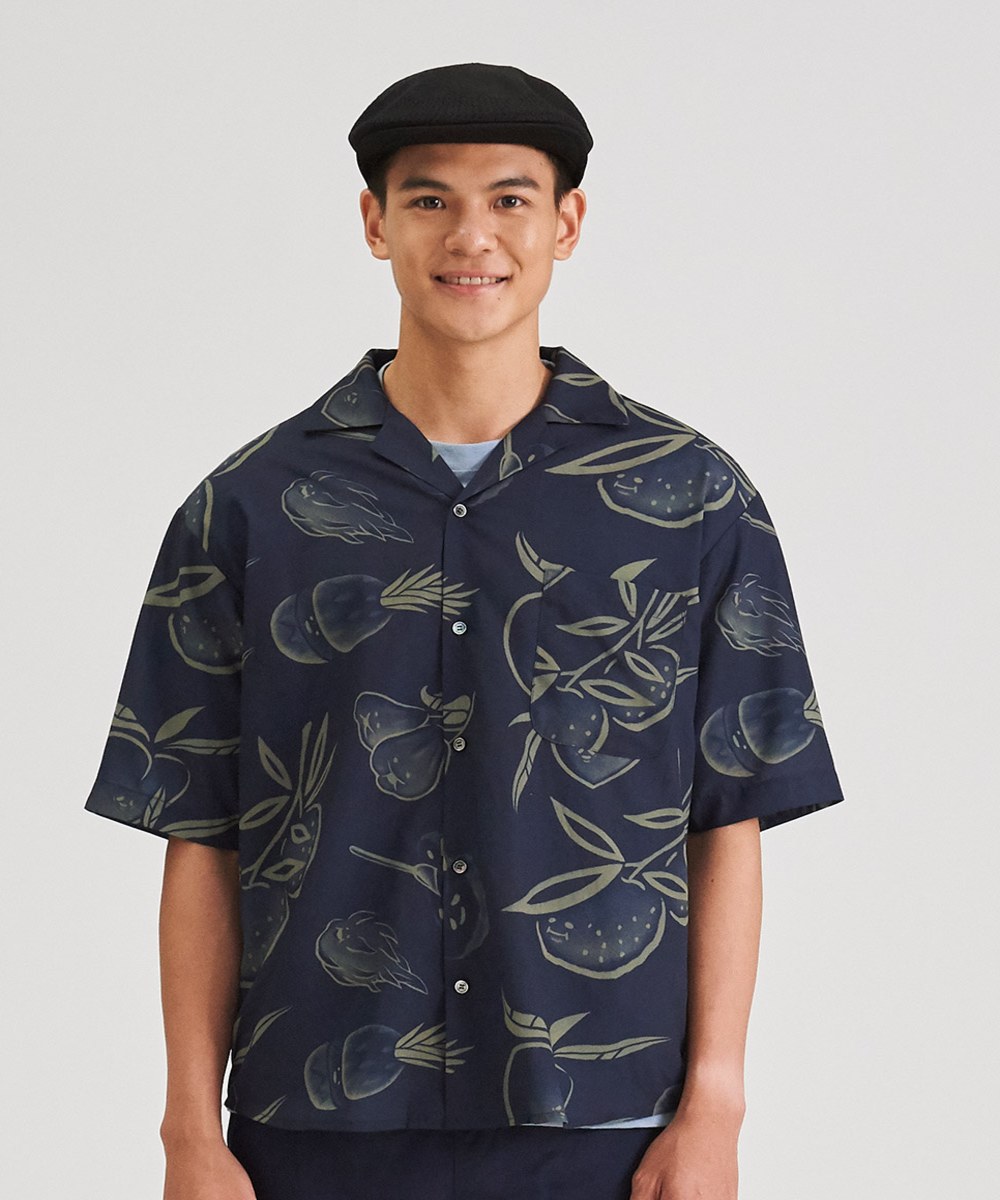 職人刺青寶島水果印花襯衫