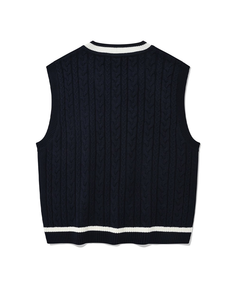 麻花針織背心 CABLE KNIT VEST